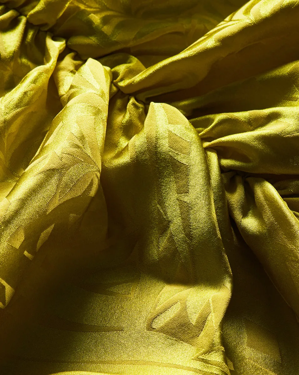Veronica Beard Dresses*Aldana Stretch-Silk Dress in Chartreuse
