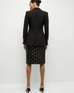 Veronica Beard Skirts & Shorts|Party Dressing*Anderson Leather Grommet Skirt in Black Black/Gold