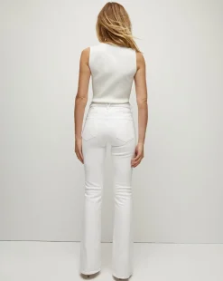 Veronica Beard Jeans|Vb Classics*Beverly Skinny Flared Jeans White
