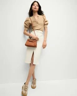 Veronica Beard Skirts & Shorts*Breves Denim Skirt in Ecru