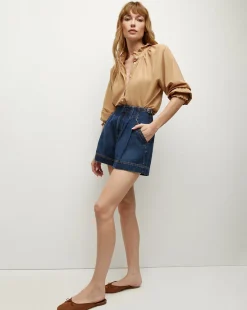 Veronica Beard Tops*Calisto Cotton Shirt in Khaki