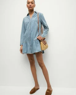 Veronica Beard Dresses*Catherine Denim Dress in Pebble Stone PebbleStone