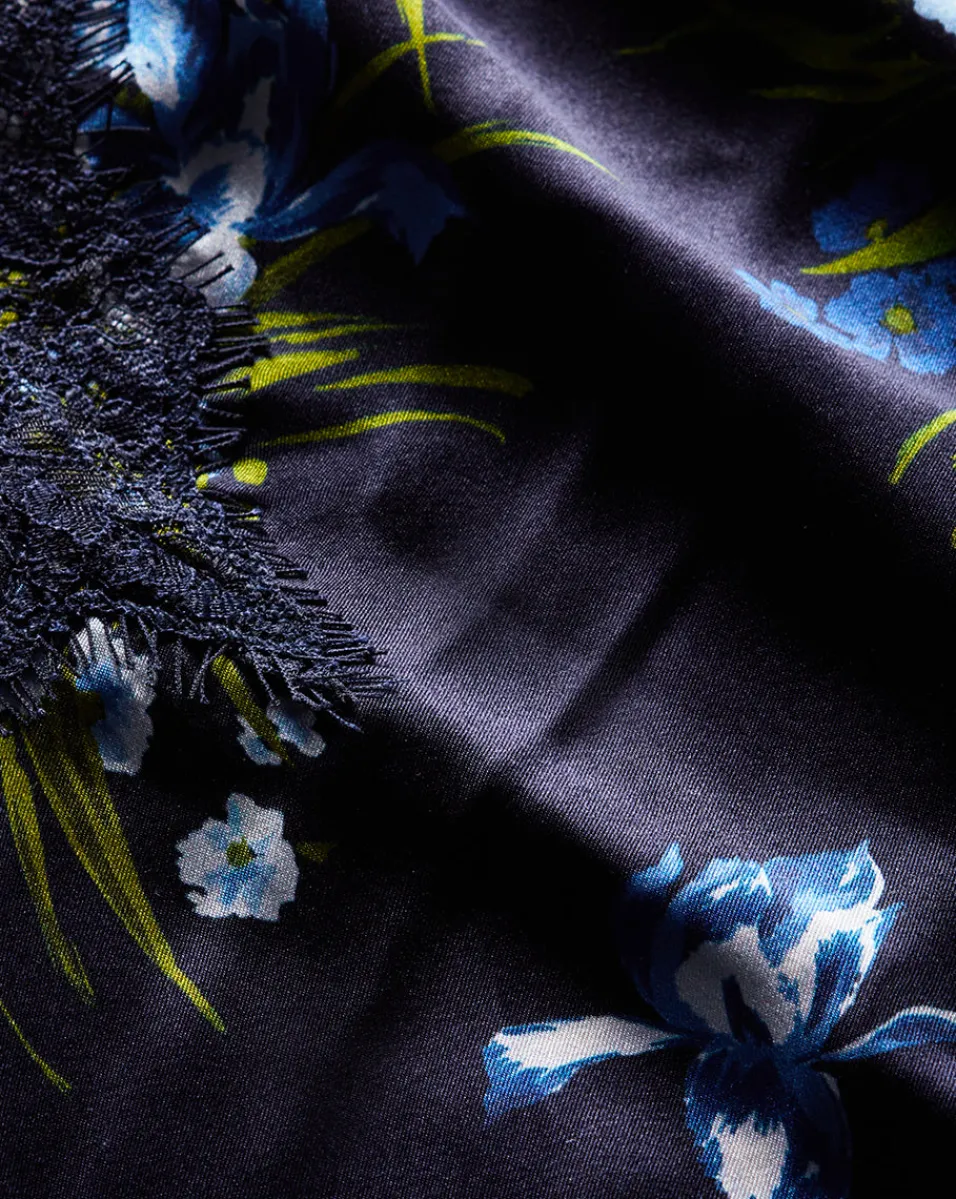 Veronica Beard Tops*Ciarlo Stretch-Silk Top in Navy Multi NavyMulti