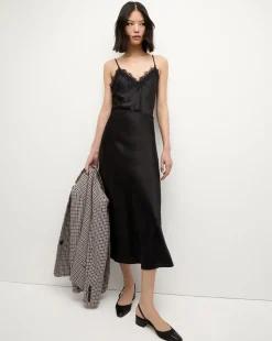 Veronica Beard Skirts & Shorts|The Veronicas' Favorites*Clover Stretch Silk Midi Skirt in Black
