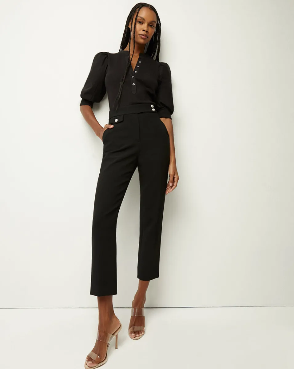 Veronica Beard Tops|Vb Classics*Coralee Puff-Sleeve Tee Black