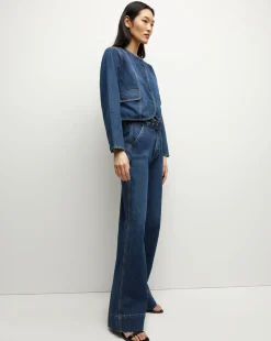 Veronica Beard Jackets & Outerwear*Cordell Denim Jacket in Dusted Oxford DustedOxford