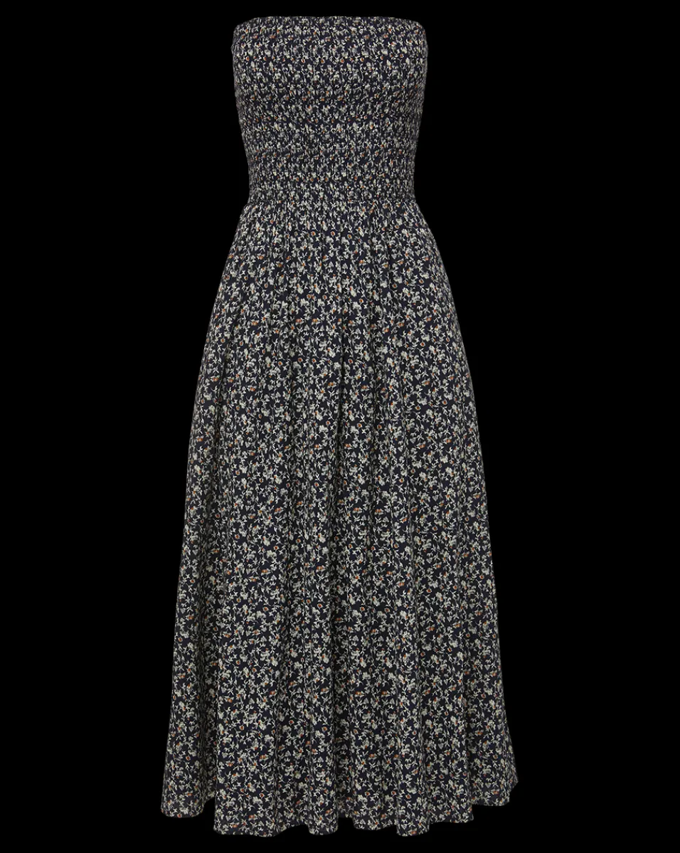 Veronica Beard Dresses*Cornelia Smocked Dress in Navy Multi NavyMulti