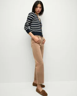 Veronica Beard Jeans*Daniela Straight-Leg Jeans in Tan Sierra TanSierra