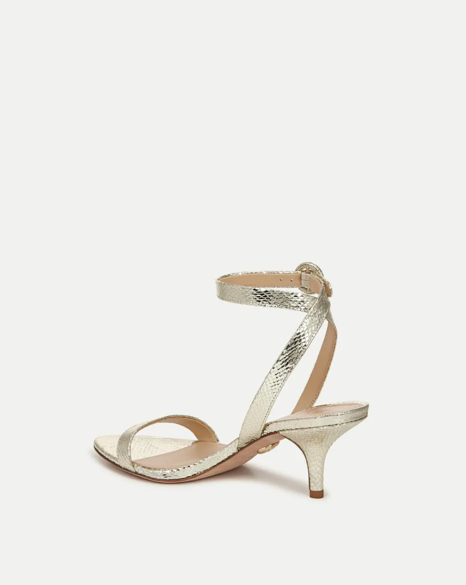 Veronica Beard Sandals*Darcelle Metallic Leather Sandal in Platinum