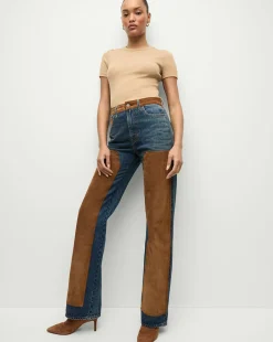 Veronica Beard Tops*Draya Tee in Khaki