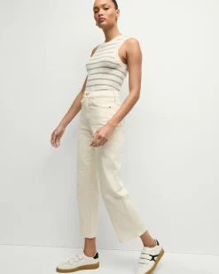 Veronica Beard Jeans*Dylan Straight-Leg Jean in Ecru
