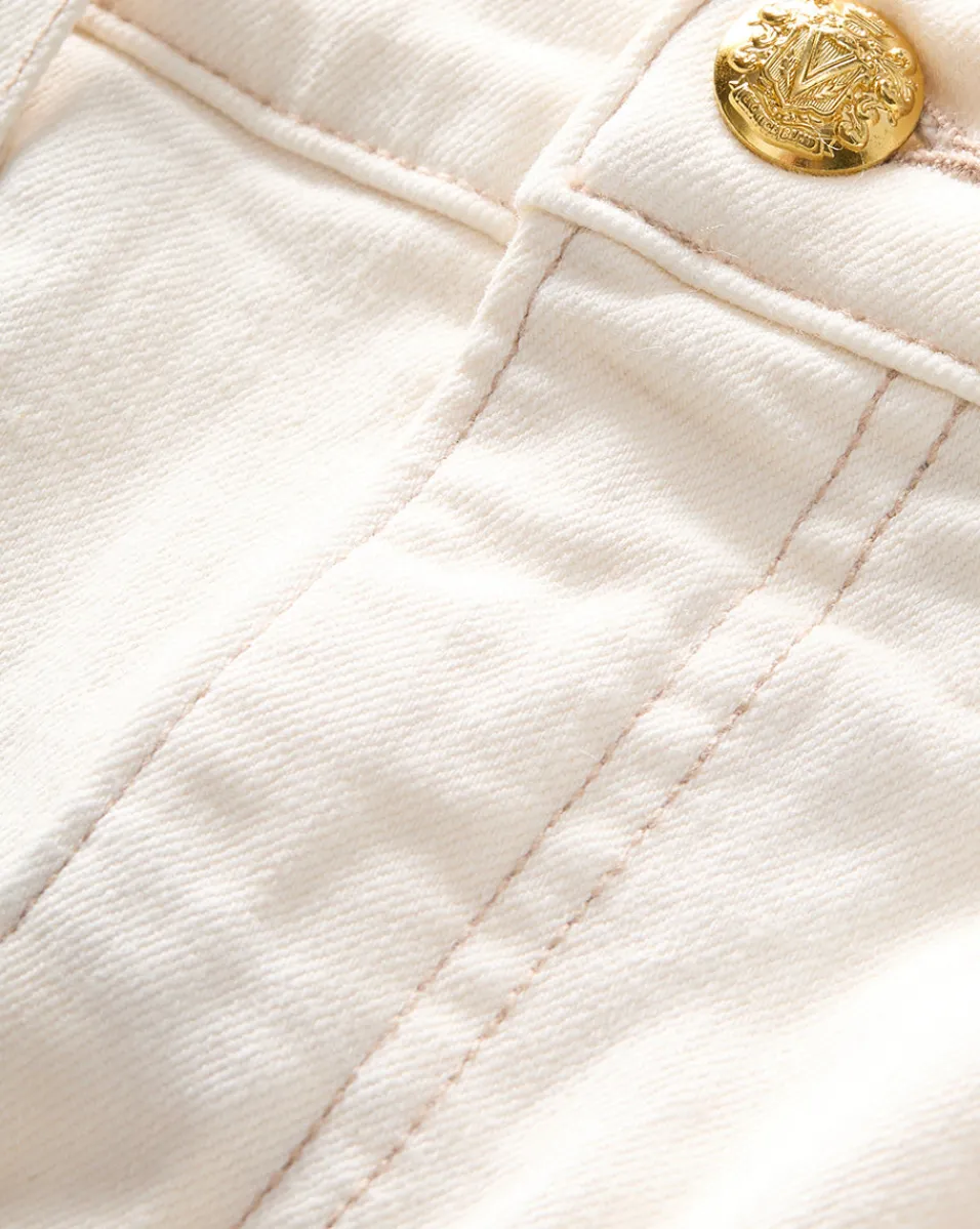 Veronica Beard Jeans*Dylan Straight-Leg Jean in Ecru
