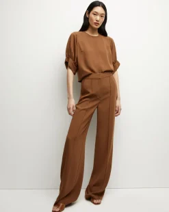Veronica Beard Pants*Edia Matte Crepe Pant in Deep Ochre DeepOchre