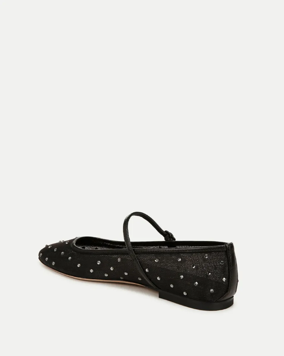 Veronica Beard Flats & Loafers*Ellie Crystal Mesh Flat in Black