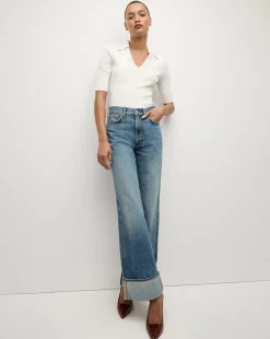 Veronica Beard Tops|Sweaters*Emily Polo Shirt in Off-White