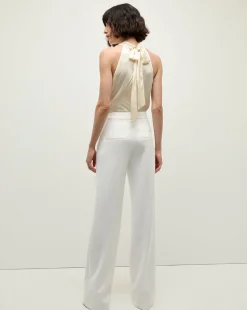 Veronica Beard Tops|Party Dressing*Fernanda Silk Bodysuit in x Poppy Delevingne Ivory