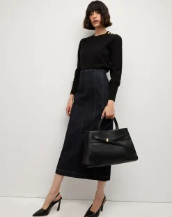 Veronica Beard Skirts & Shorts*Fiona Maxi Denim Skirt in Dark Wash WashedOxford