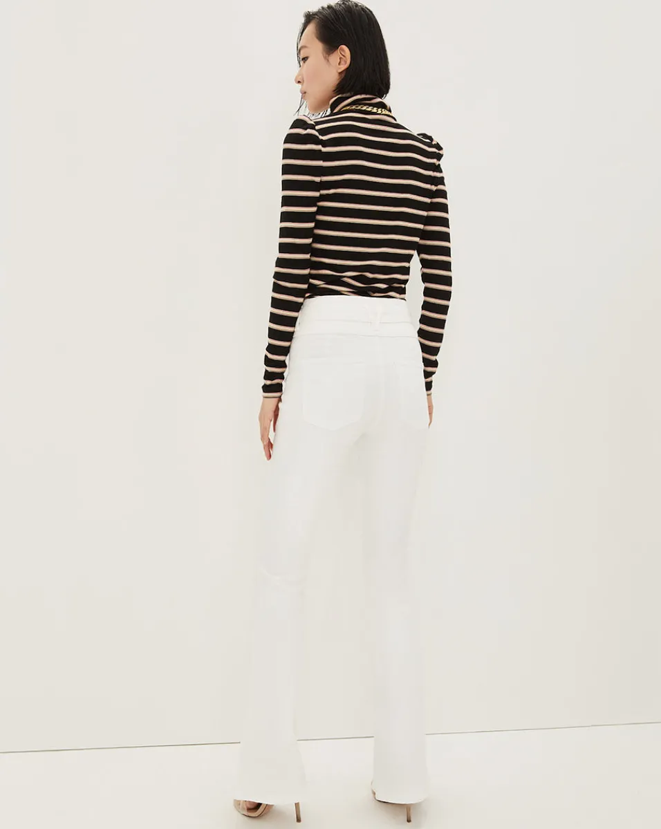 Veronica Beard Jeans*Giselle Skinny-Flare Jeans White