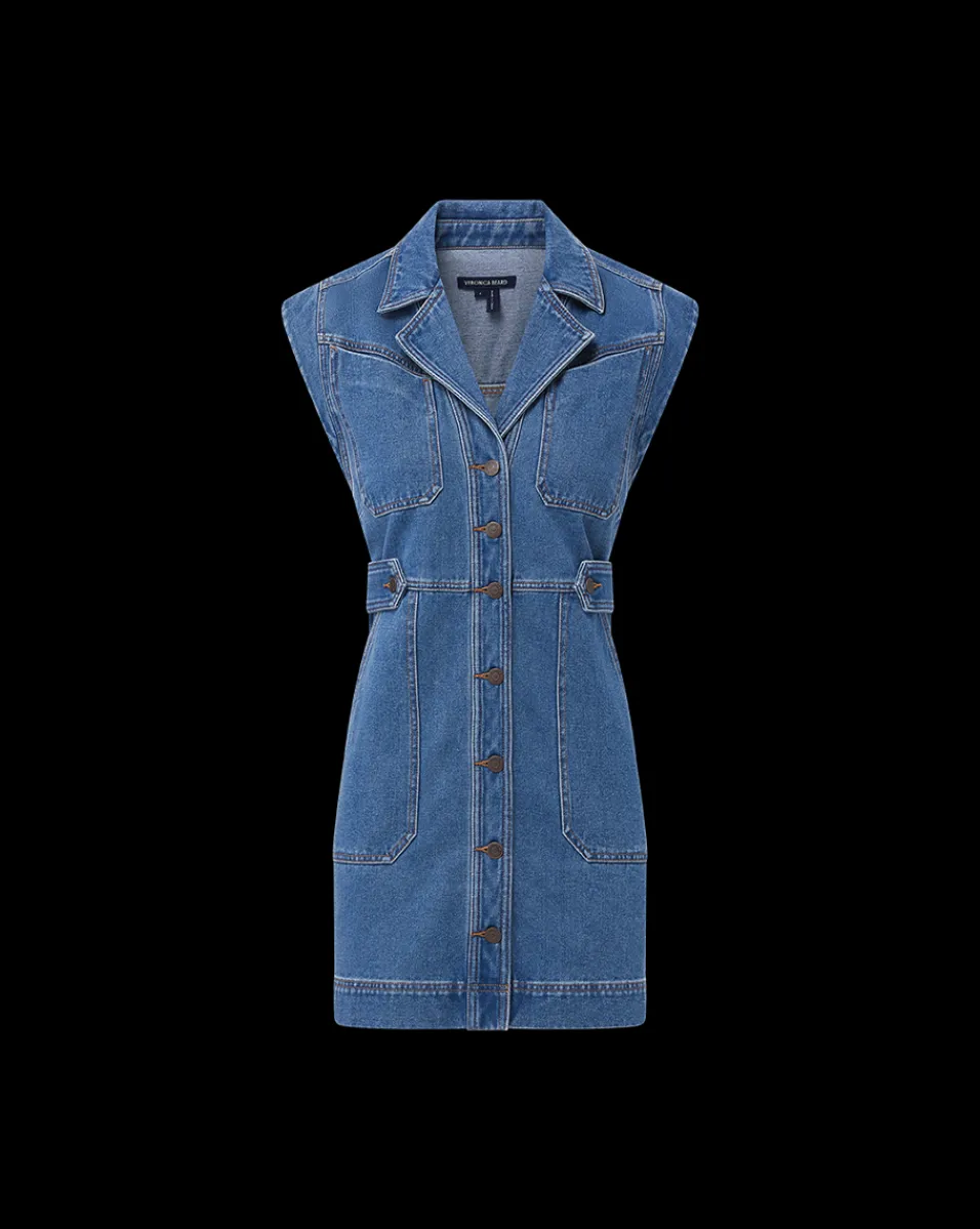 Veronica Beard Dresses*Jax Denim Shirtdress in Light Cornflower LightCornflower