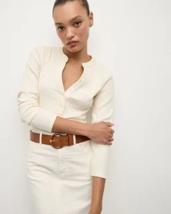 Veronica Beard Tops*Jocelyn Henley Shirt in Ivory