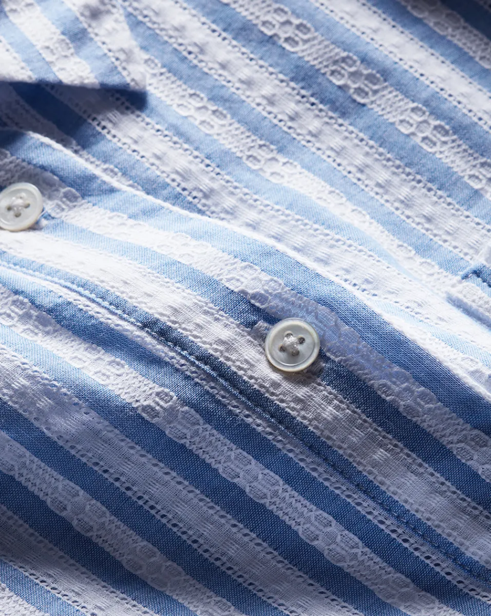 Veronica Beard Tops*Keiko Button-Down Shirt in Blue/White