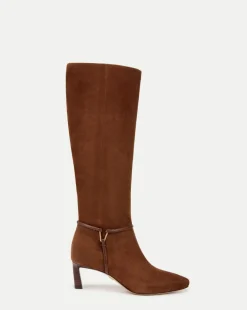 Veronica Beard Boots & Booties|The Veronicas' Favorites*Kenzie Mid-Heel Tall Boot in Cedar