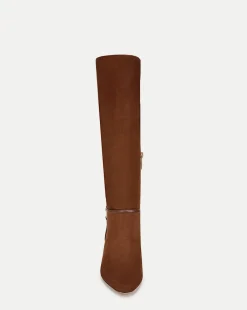 Veronica Beard Boots & Booties|The Veronicas' Favorites*Kenzie Mid-Heel Tall Boot in Cedar