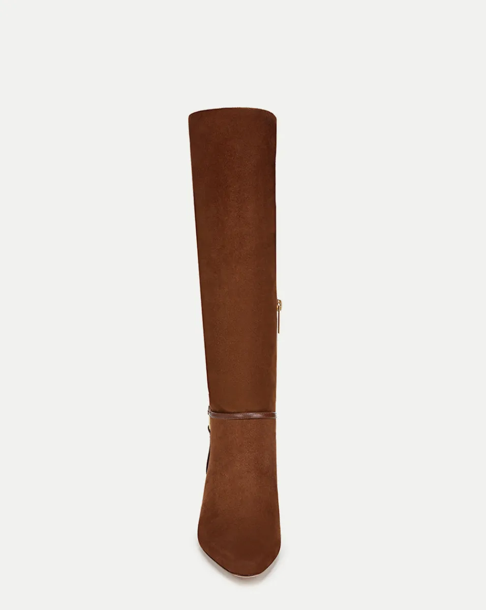 Veronica Beard Boots & Booties|The Veronicas' Favorites*Kenzie Mid-Heel Tall Boot in Cedar