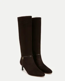 Veronica Beard Boots & Booties*Kenzie Mid-Heel Tall Boot Wide-Calf in Espresso