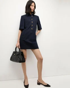 Veronica Beard Dresses|The Veronicas' Favorites*Koulis Mini Denim Dress in Dark Wash MidnightWash