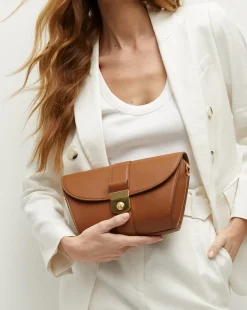 Veronica Beard Crossbody Bags|Shoulder Bags*Large Crest Lock Trap Bag in Hazelwood