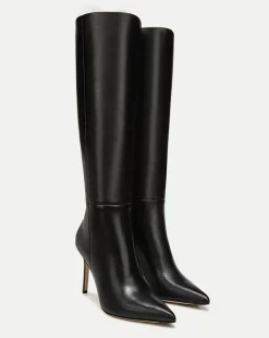 Veronica Beard Extended Sizes|Boots & Booties*Lisa Leather Tall Boot Wide-Calf Black