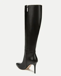 Veronica Beard Extended Sizes|Boots & Booties*Lisa Leather Tall Boot Wide-Calf Black