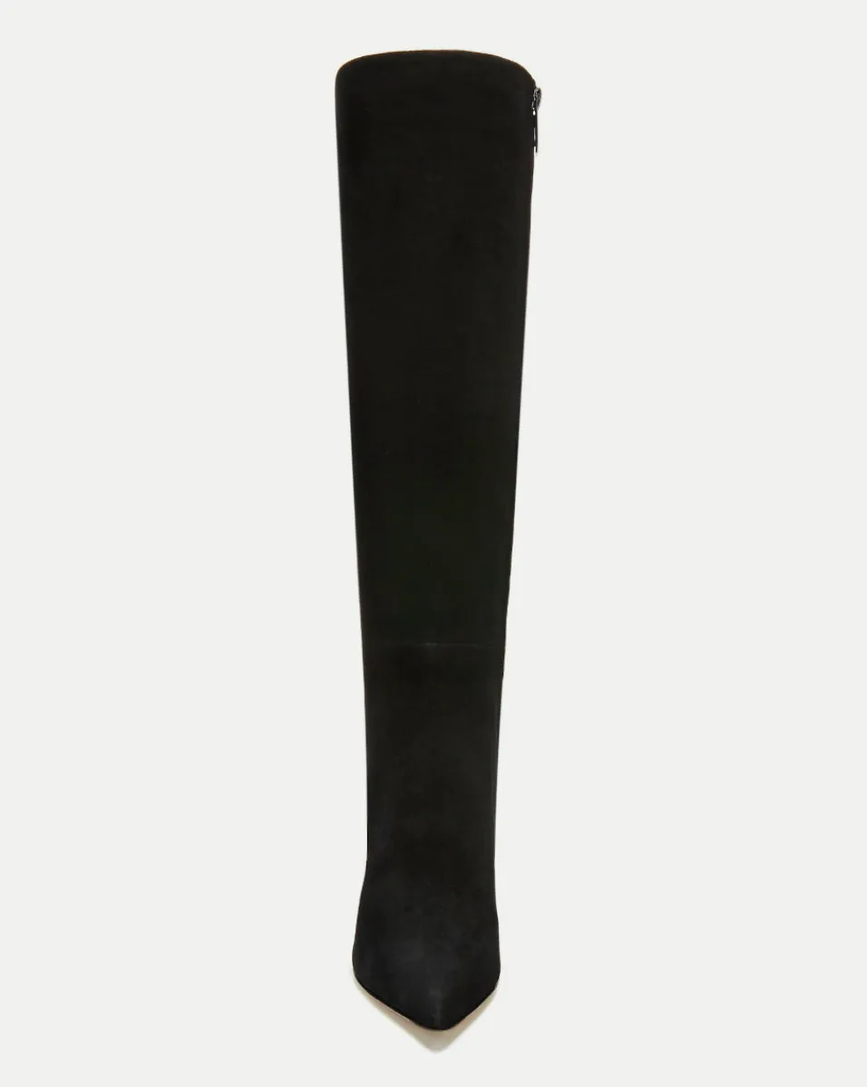 Veronica Beard Extended Sizes|Boots & Booties*Lisa Suede Tall Boot Wide Calf Black