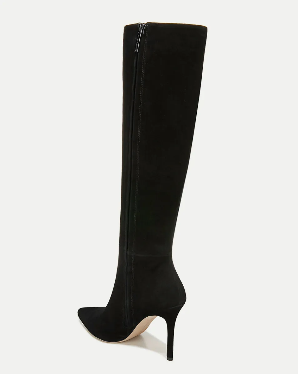 Veronica Beard Extended Sizes|Boots & Booties*Lisa Suede Tall Boot Wide Calf Black