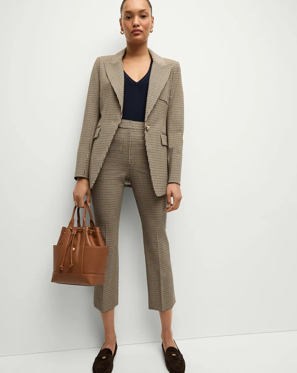 Veronica Beard Jackets & Outerwear|Matching Sets*Livvy Dickey Jacket | Houndstooth Blazer Sand/Black