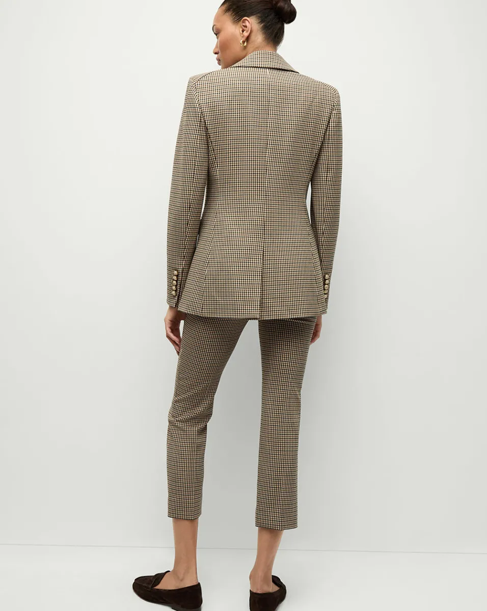 Veronica Beard Jackets & Outerwear|Matching Sets*Livvy Dickey Jacket | Houndstooth Blazer Sand/Black