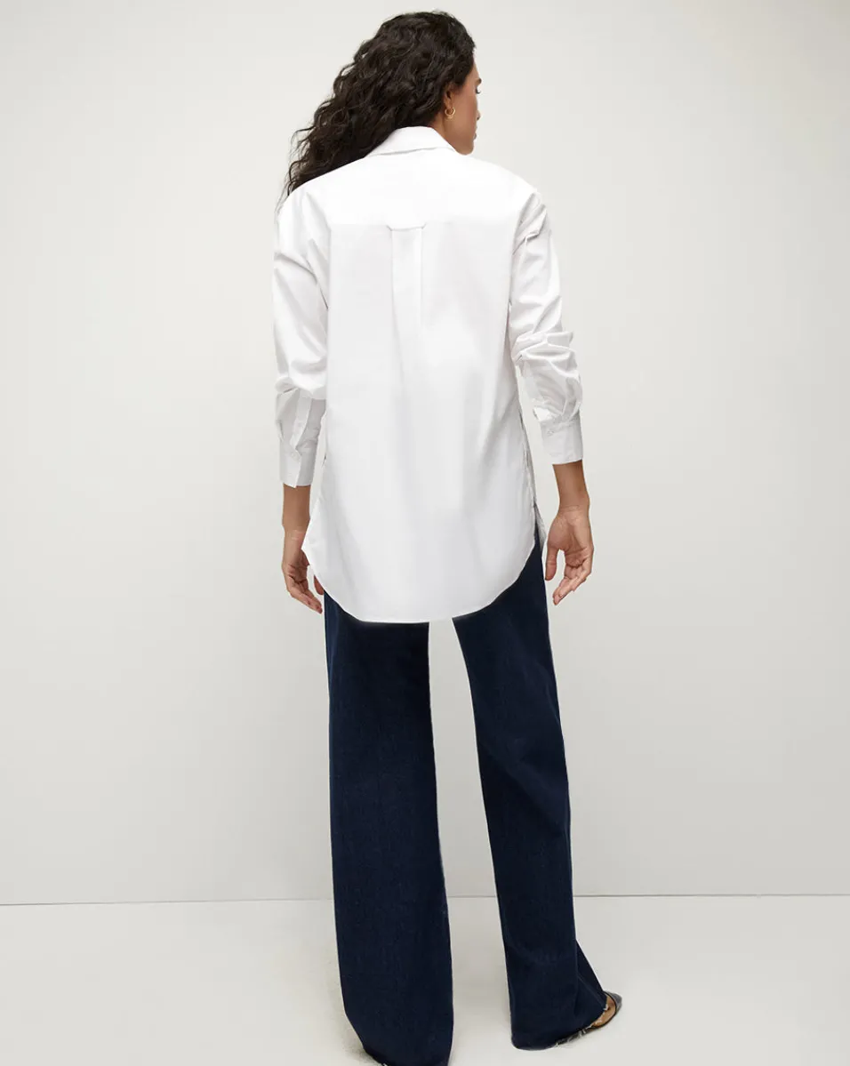 Veronica Beard Tops|Vb Classics*Lloyd Logo Crest Button-Down Shirt White