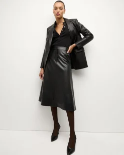 Veronica Beard Skirts & Shorts*Louise Vegan Leather Skirt in Black