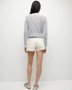 Veronica Beard Sweaters|Tops*Magellen Linen-Blend Sweater in Light Blue LightBlue
