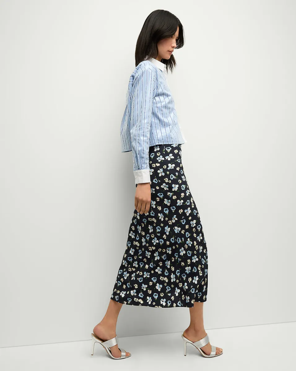 Veronica Beard Tops*Maia Sequin Shirt in Blue Sky/White BlueSky/White