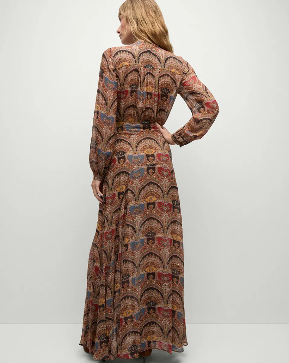 Veronica Beard Dresses|Party Dressing*Makenzie Dress in Dark Chocolate DarkChocolateMulti