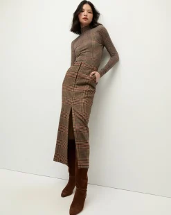 Veronica Beard Skirts & Shorts|The Veronicas' Favorites*Maxine Plaid Maxi Skirt in Camel & Black Camel/Black