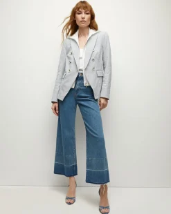 Veronica Beard Jackets & Outerwear*Miller Seersucker Dickey Jacket in Blue/White