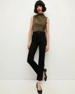 Veronica Beard Tops|Party Dressing*Mylie Sleeveless Top in Gold | High Neck Top AntiqueGoldLurex