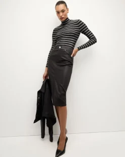 Veronica Beard Tops*Nate Top in Silver/Black