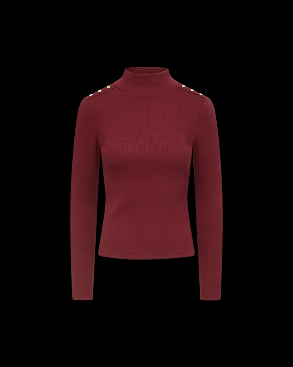 Veronica Beard Tops*Nate Top With Buttons in Wine