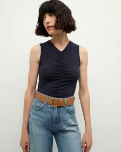 Veronica Beard Tops*Neeta Sleeveless Top in Navy