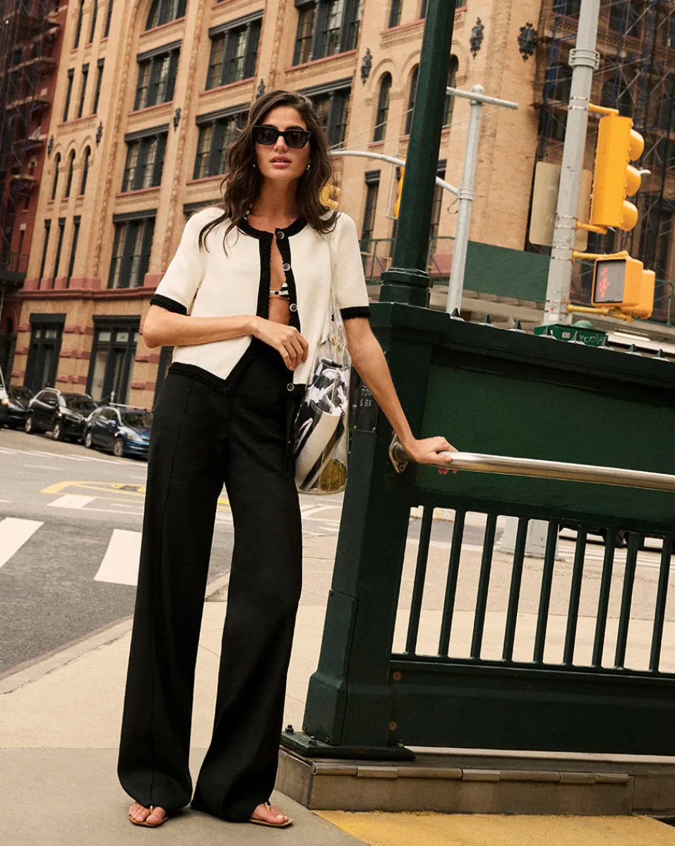 Veronica Beard Tops|Sweaters*Neroli Cardigan in Ivory/Black