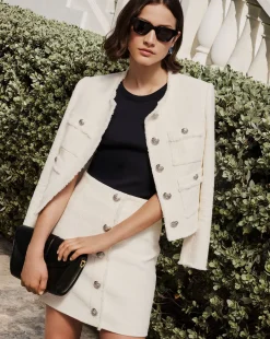 Veronica Beard Jackets & Outerwear*Olbia Tweed Jacket in Off-White